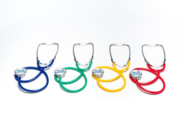 Dual head Stethoscopes in the primary colors